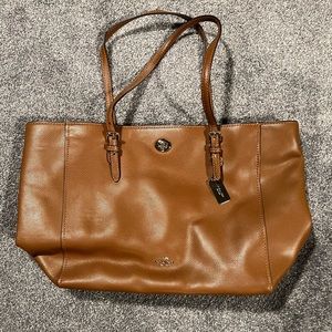 Coach Tan Leather Tote Purse - Excellent Condition!